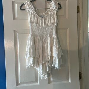 Princess Polly White Ruffle Romper